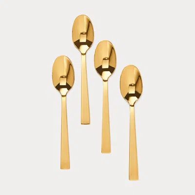 Ralph Lauren Academy Demitasse Spoons In Gold