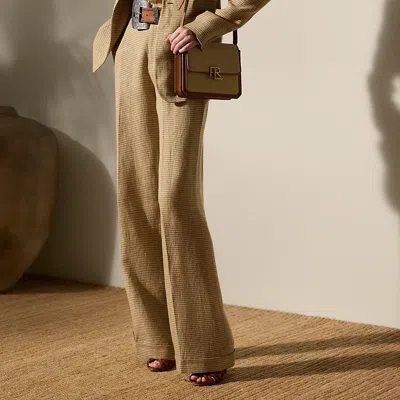 Polo Ralph Lauren Acklie Houndstooth Tweed Pant In Tan Multi