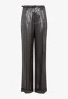 Polo Ralph Lauren Ralph Lauren Leather Pant In Gray