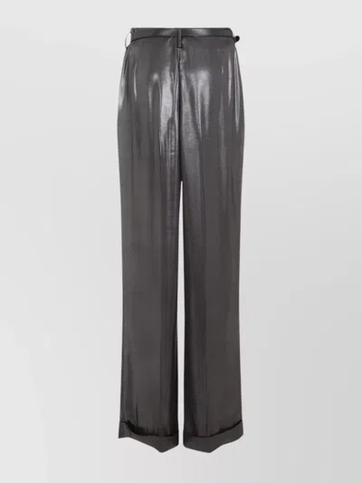 Ralph Lauren Acklie Pleated Pants Wide Leg In Gray
