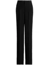 Ralph Lauren Acklie Tailored Wool Trousers In Black
