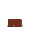 Ralph Lauren Adair 20 Wallet On A Chain Large In Brown