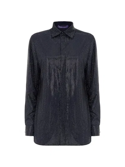 Ralph Lauren Adrien Rhinestone-embellished Shirt In Blue