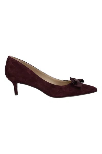 Ralph Lauren Adrienne Bow-pumps With Closed Toe Design In Burgundy
