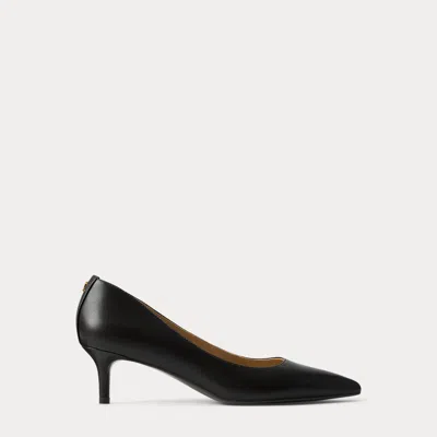 Ralph Lauren Adrienne Leather Pump In Black