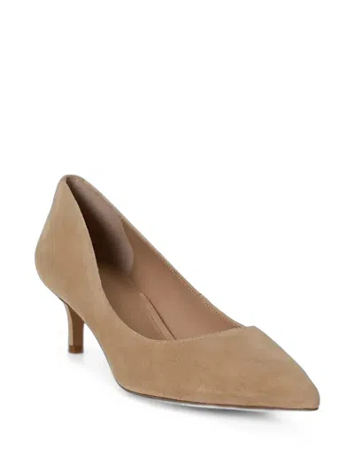 Ralph Lauren Adrienne Pointed-toe Suede Pumps In Brown