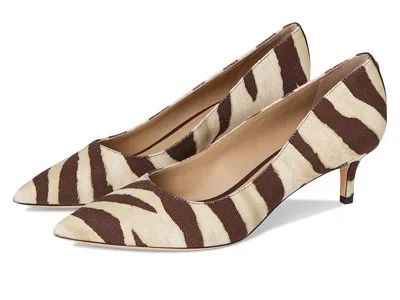 Ralph Lauren Adrienne Zebra-print Canvas Pumps In Multi