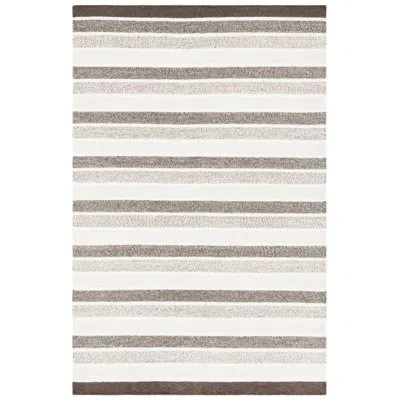 Ralph Lauren Aiden Lauren  Flat Weave Wool/cotton Rug In Ivory/brown In Ivory,brown