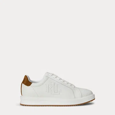 Ralph Lauren Ainsley Two-tone Leather & Suede Sneaker