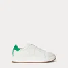 Ralph Lauren Ainsley Two-tone Leather & Suede Sneaker In White