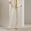 Polo Ralph Lauren Alandra Wool Crepe Pant In Lux Cream