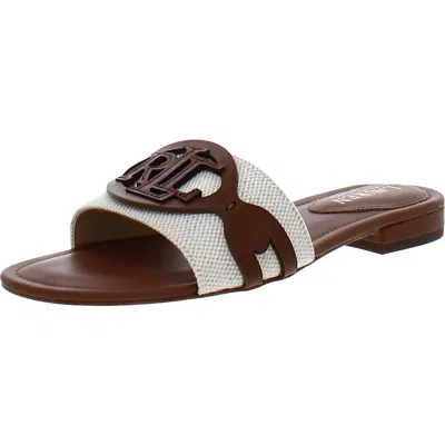 Ralph Lauren Alegra Womens Logo Slide Sandals In Multi