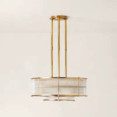 Ralph Lauren Allen Large Tiered Chandelier In Gold