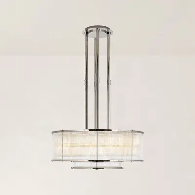 Ralph Lauren Allen Large Tiered Chandelier In Silver