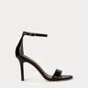 Ralph Lauren Allie Crocodile-embossed Leather Sandal