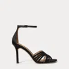 Ralph Lauren Allie Embellished Multistrap Sandal In Black