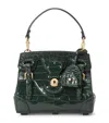 Ralph Lauren Alligator Leather Ricky 18 Top-handle Bag In Green