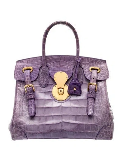 Pre-owned Ralph Lauren Alligator Ricky 33 In Purple