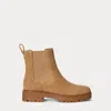 Ralph Lauren Allyson Suede Bootie In Brown