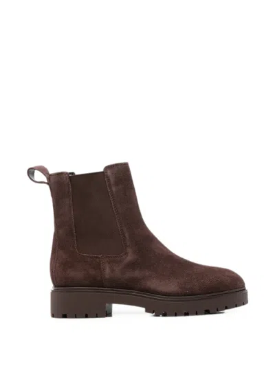 Ralph Lauren Allyson Suede Chelsea Boots In Brown