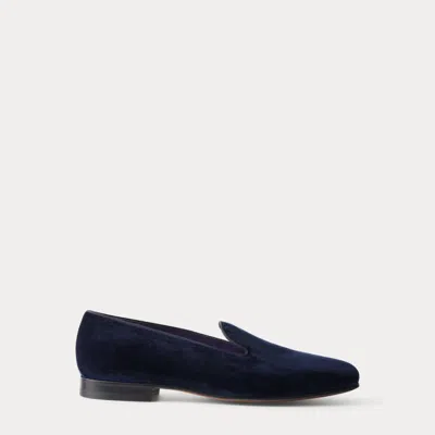 Ralph Lauren Alonzo Velvet Slipper In Blue