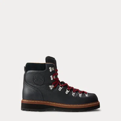 Ralph Lauren Alpine Leather Trail Boot In Black