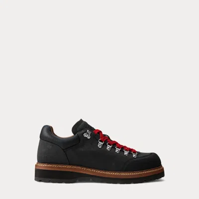 Ralph Lauren Alpine Low Suede Trail Boot In Black