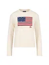 Ralph Lauren American Flag Sweater In White
