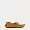 Ralph Lauren Anders Suede Penny Driver In Desert Tan