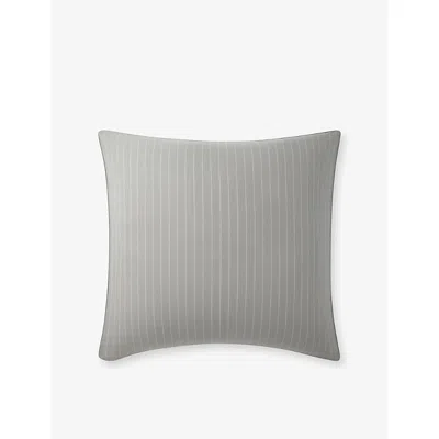Ralph Lauren Andover Kerrigan Square Cotton Pillowcase In Gray