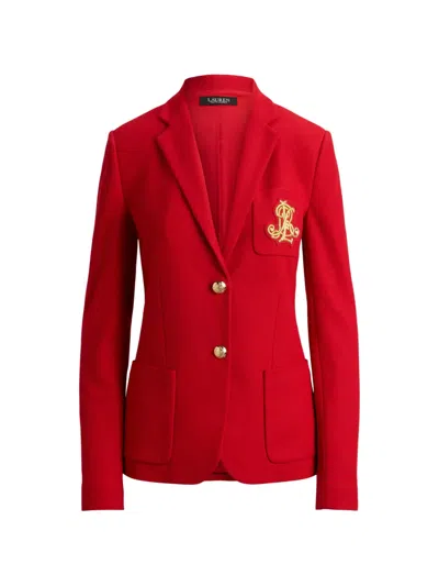 Ralph Lauren Anfisa Logo-patch Blazer In Red