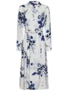 Polo Ralph Lauren Aniyah Wrapped Floral Midi Dress In White