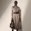 Polo Ralph Lauren Aniyah Washed Charmeuse Day Dress In Truffle