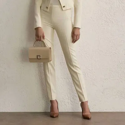 Ralph Lauren Annie Stretch Wool Pant In Cream