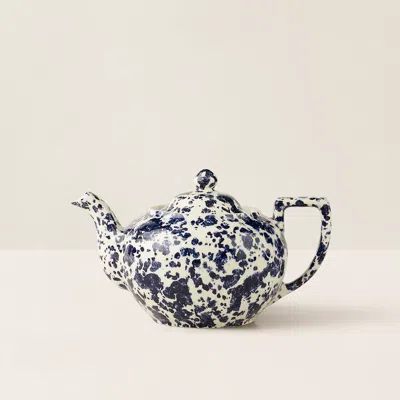 Ralph Lauren Antique Marble Teapot In Blue/white