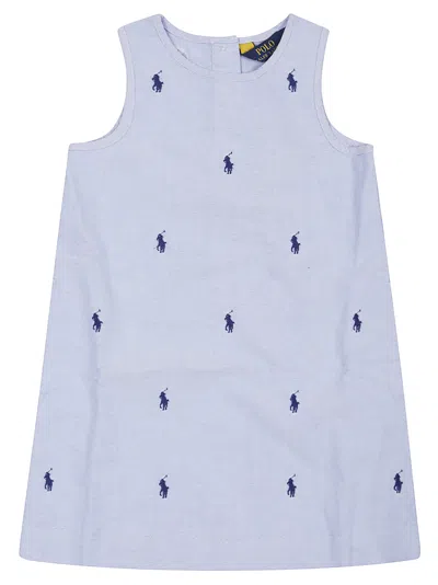 Ralph Lauren Kids' Aoppshdress-dresses-day Dress In Blue Hyacinth