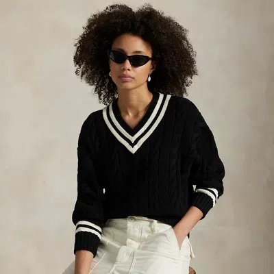 Ralph Lauren Aran-knit Cotton Cricket Sweater