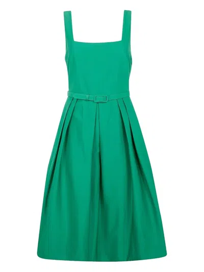 Ralph Lauren "ardall" Sleeveless Cocktail Dress In Green