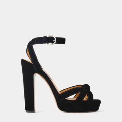 RALPH LAUREN RALPH LAUREN ARDING 125 MM VELVET PLATFORM SANDAL