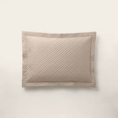 Ralph Lauren Argyle Quilted Sateen Sham In Coastal Sand In Neutral