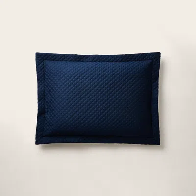 Ralph Lauren Argyle Quilted Sateen Sham In Polo Navy In Blue