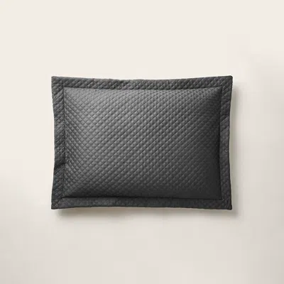 Ralph Lauren Argyle Quilted Sateen Sham In True Graphite In Gray