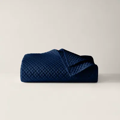 Ralph Lauren Argyle Sateen Quilt In Polo Navy In Blue