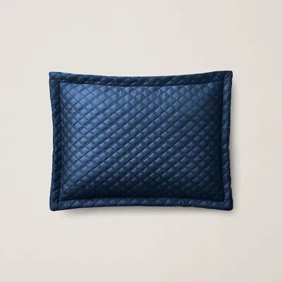 Ralph Lauren Argyle Sateen Throw Pillow In Polo Navy In Blue