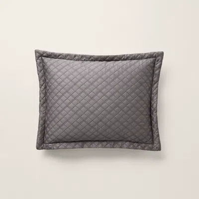 Ralph Lauren Argyle Sateen Throw Pillow In True Graphite In Brown