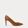 Polo Ralph Lauren Celia 100mm Leather Pumps In Rl Gold