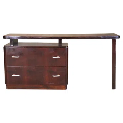 Pre-owned Ralph Lauren Art Deco Desk / Vanity In Brown