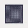 Ralph Lauren Art Deco-print Linen Neckerchief In Blue