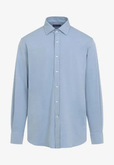 Ralph Lauren Purple Label Aston Long Sleeve Shirt In Blue