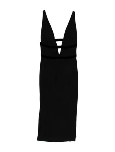 Pre-owned Ralph Lauren Asymmetrical Mini Dress In Black